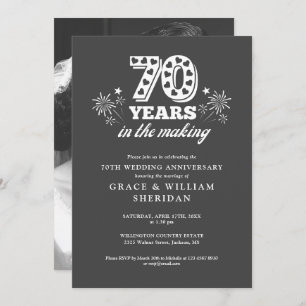 Invitation Photo du 70e anniversaire du Mariage