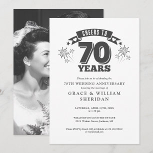 Invitation Photo du 70e anniversaire du Mariage