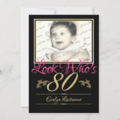 Invitation Photo du 80e anniversaire (Devant)