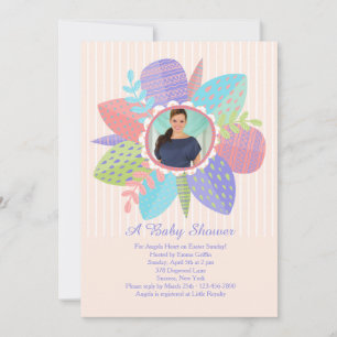 Invitation photo du Baby shower de printemps
