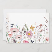 Invitation Photo du Baby shower Fleur sauvage Boho (Dos)