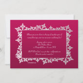 Invitation photo du cadre Snowflake (Dos)