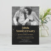 Invitation Photo du cinquantième anniversaire de l'or noir mo (Debout devant)
