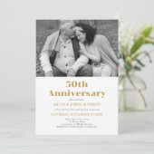 Invitation Photo du cinquantième anniversaire de l'or noir mo (Debout devant)