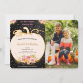 Invitation photo du citrouille pour le premier ann (Devant)