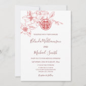 Invitation Photo du code QR | Mariage blanc rose Dusty (Devant)