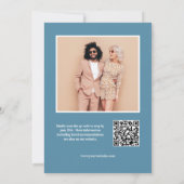 Invitation PHOTO DU CODE QR MOYEN-SIÈCLE Rtro (Dos)