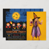 Invitation Photo du costume d'Halloween (Devant / Derrière)