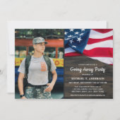 Invitation Photo du drapeau américain du parti Patriotique (Devant)