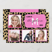 Invitation Photo Du Empreinte de léopard Et Du Par (Devant / Derrière)