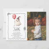 Invitation Photo du Fantôme mignon Anniversaire (Devant)