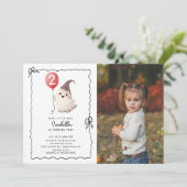 Invitation Photo du Fantôme mignon Anniversaire (Debout devant)