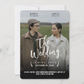 Invitation PHOTO DU FILM mariage POSTER DE LA ROMANCE MINIMAL (Devant)