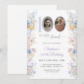 Invitation Photo du Fleur sauvage du printemps 100e anniversa (Devant / Derrière)