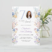 Invitation Photo du Fleur sauvage du printemps 70e anniversai (Debout devant)