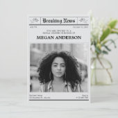 Invitation Photo du journal douche nuptiale (Debout devant)