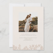 Invitation Photo du Mariage de Forest Grove Enregistrer la da (Dos)