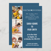 Invitation photo du Mariage de la Marine du Coeur (Devant / Derrière)