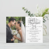 Invitation Photo du Mariage du 25e anniversaire du mariage (Debout devant)