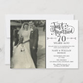 Invitation Photo du Mariage du 70e anniversaire du mariage (Devant)