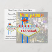 Invitation Photo du Mariage du mariage de Las Vegas (Devant / Derrière)