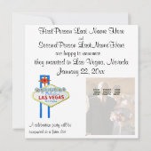 Invitation Photo du Mariage du mariage de Las Vegas (Dos)