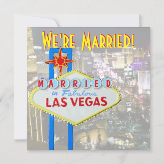 Invitation Photo du Mariage du mariage de Las Vegas (Devant)