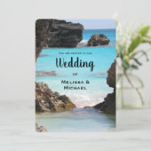 Invitation Photo du Mariage tropical de la côte des Bermudes (Debout devant)