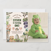 Invitation Photo du parti Anniversaire de enfant de reptiles (Devant)