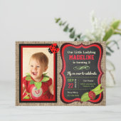 Invitation Photo du Parti Anniversaire de enfant Red Ladybug (Debout devant)