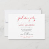 Invitation Photo du Parti de la graduation rouge moderne (Dos)