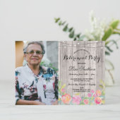 Invitation Photo du parti de retraite rustique floral Waterco (Debout devant)