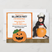 Invitation photo du parti Halloween de Jack-o'-lan (Devant)