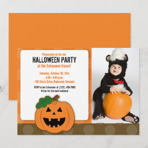 Invitation photo du parti Halloween de Jack-o'-lan