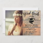 Invitation Photo du parti Rustique Grad Bash (Devant)