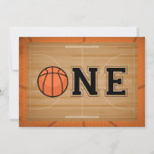 Invitation Photo du premier anniversaire du basket-ball (Dos)