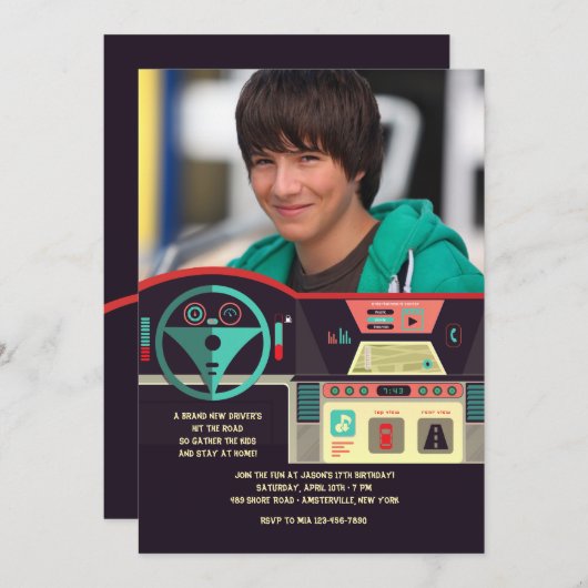 Invitation photo du tableau de bord (Devant / Derrière)