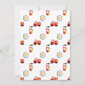 Invitation Photo du visage de la fête des pompiers (Dos)