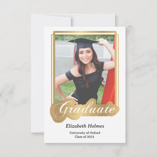 Invitation photo d'un diplôme moderne (Devant)