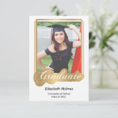 Invitation photo d'un diplôme moderne (Debout devant)