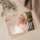 Invitation photo d'un diplômé moderne personnalisé