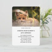 Invitation Photo d'un joli anniversaire de Little Fox (Debout devant)