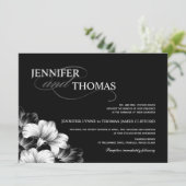 Invitation photo d'un Mariage noir blanc et modern (Debout devant)