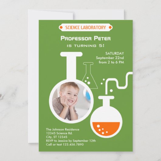 Invitation photo d'un scientifique émérite (Devant)