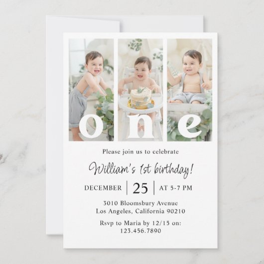 Invitation Photo d'une fête d'anniversaire (Devant)