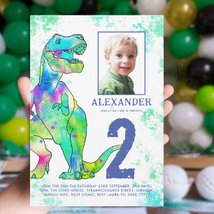 Invitation Photo d'une fête d'anniversaire sur le thème des d