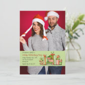 Invitation photo d'une fête d'échange de cadeaux d (Debout devant)