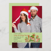Invitation photo d'une fête d'échange de cadeaux d (Devant / Derrière)