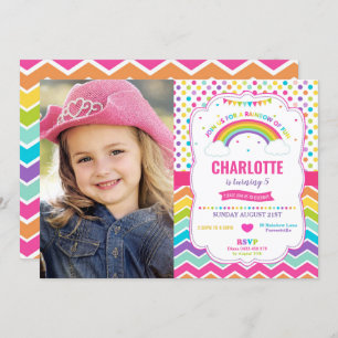 Invitation Photo d'une fille de la fête d'anniversaire de l'a