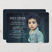 Invitation photo d'une partie à l'adoption (Devant / Derrière)